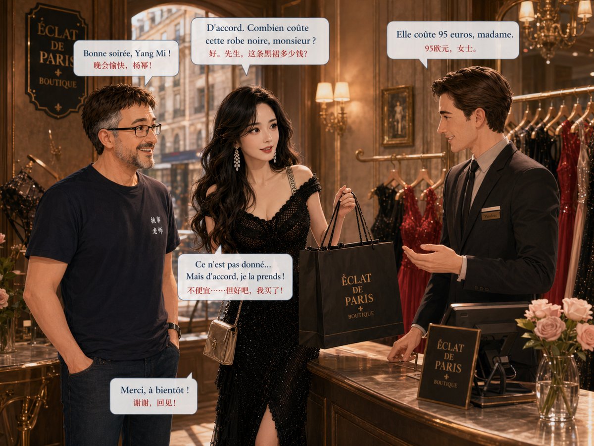 Yang Mi achète la robe et dit au revoir