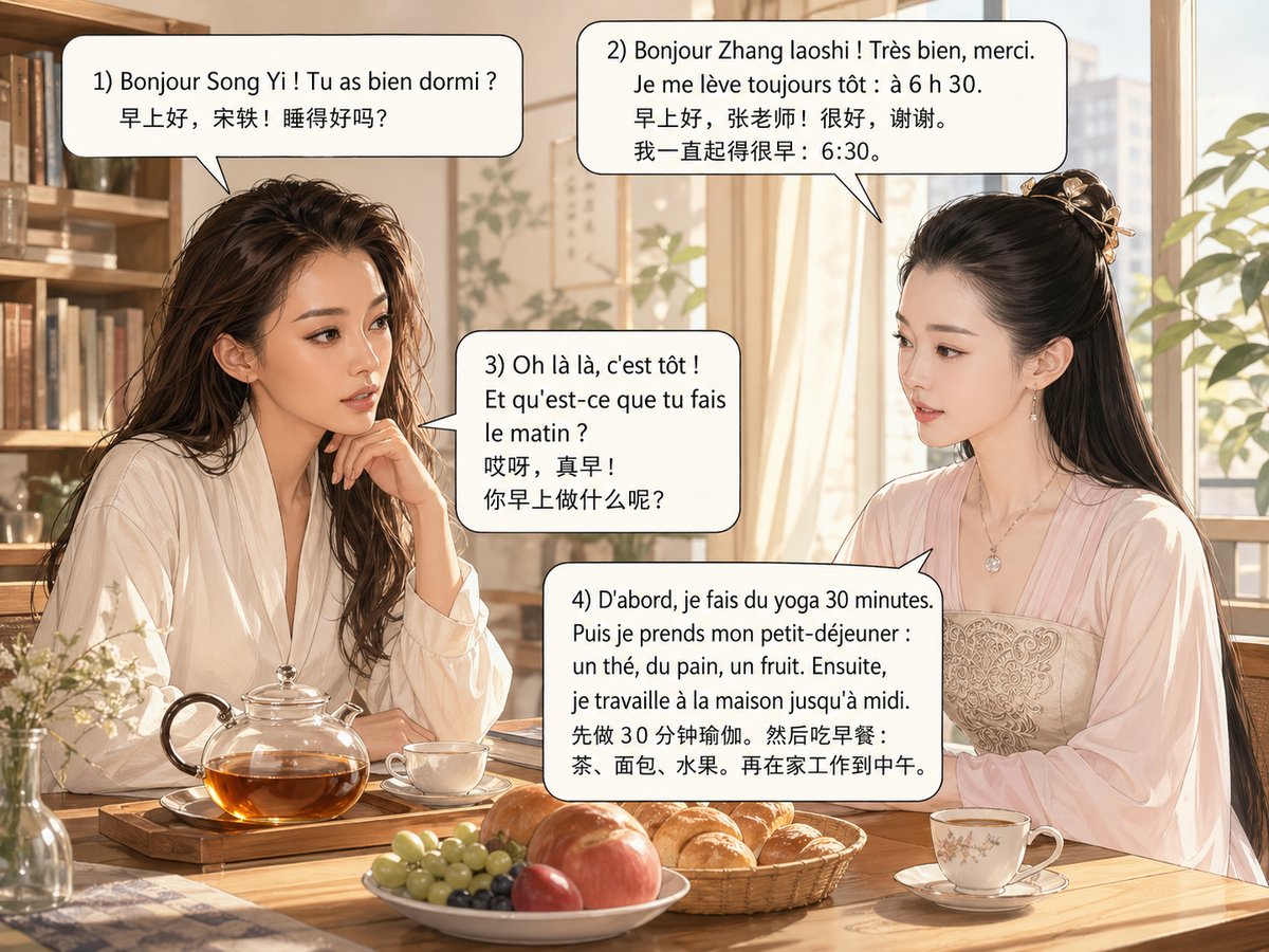 Ivy et Song Yi prennent le petit-déjeuner ensemble