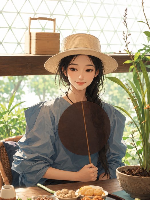 Ivy avec son chapeau